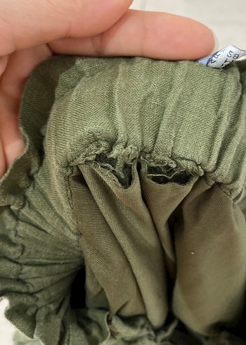 Kemerli Koyu Haki Midi Etek - Görsel 3