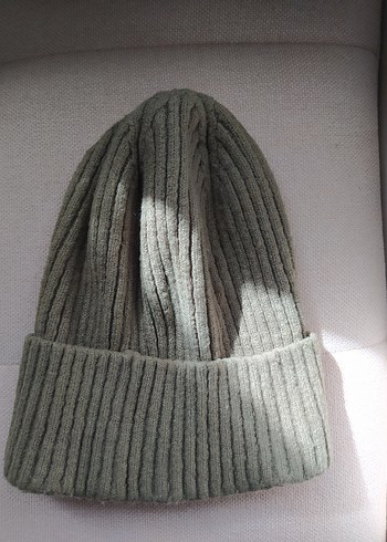 Kadın Yeşil Örgü Yün Bere - Görsel 2