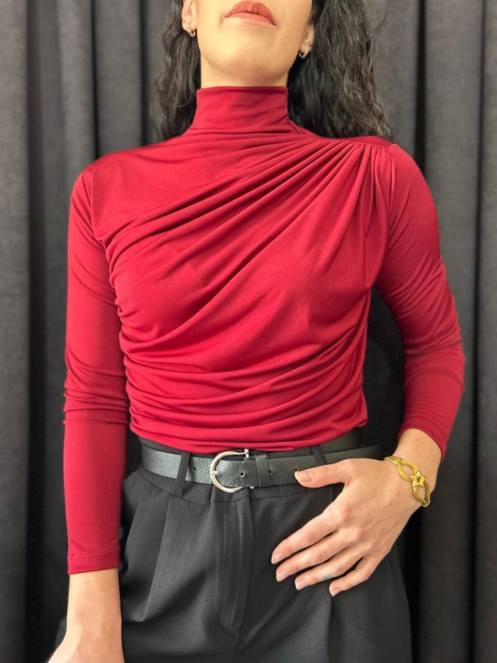 Büzgülü Bluz Body - Görsel 2