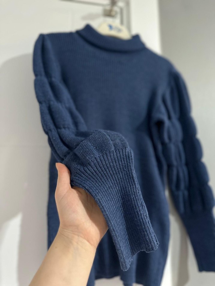 Kadın Yün Balıkçı Yaka Kazak - Görsel 2