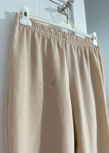 Bej Midi Keten Kadın Pantolon - Görsel 2