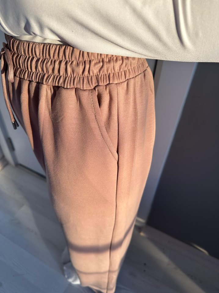 Bej Kadın Oysho Kumaş Pantolon - Görsel 3