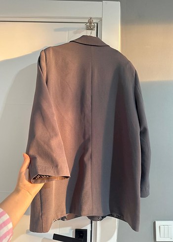 Düğmeli Yılan Desenli Antrasit Blazer - Görsel 2