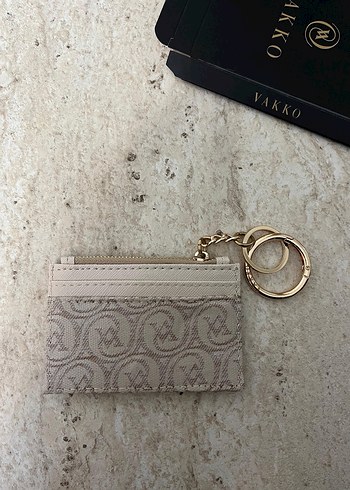 Zincir Detaylı Gri Deri Kadın Kartlık - Görsel 2