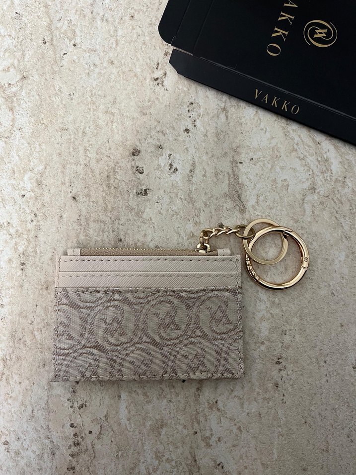 Zincir Detaylı Gri Deri Kadın Kartlık - Görsel 2