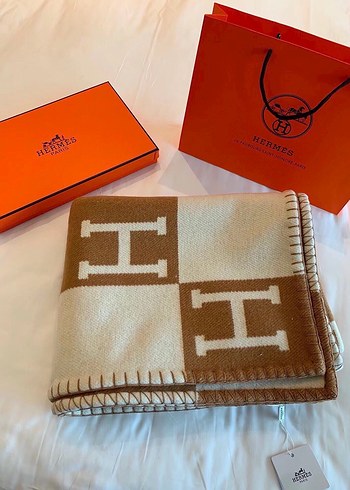 Hermes açık Kahverengi Yatak Örtüsü - Görsel 4