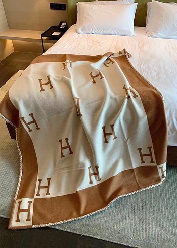 Hermes açık Kahverengi Yatak Örtüsü - Görsel 3
