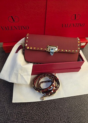 Beyaz Deri İşlemeli Kemerli Valentino Çanta - Görsel 6