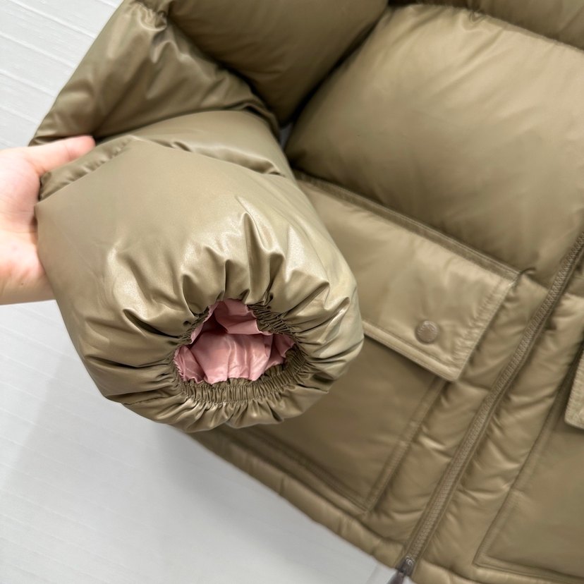 Moncler Kahverengi Kapitone Şişme Mont - Görsel 3