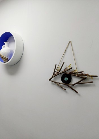 Koyu Kahverengi Doğal Dal Duvar Süsü makromeden - Görsel 2