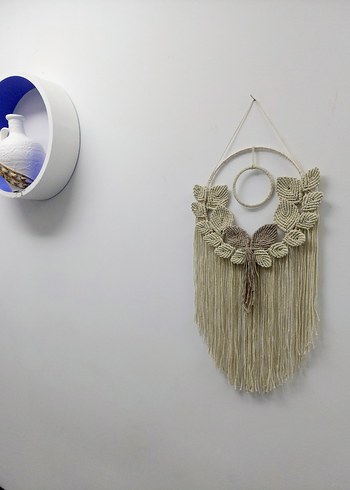 Bej ve Gri Makrome Duvar Süsü - Görsel 2