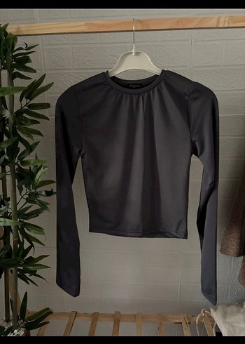 Parmak geçirmeli gri bluz - Görsel 2