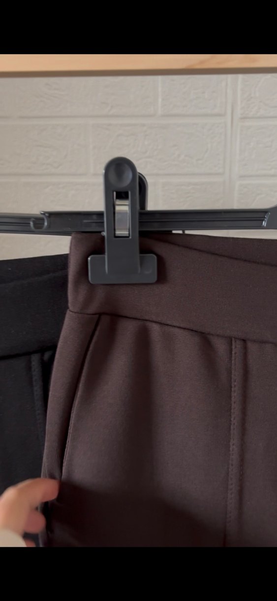 Kadın kahverengi Wide leg pamuklu pantolon - Görsel 4