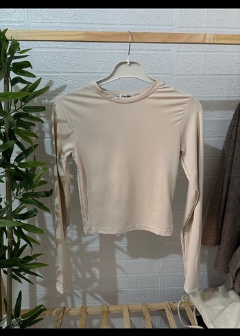 Parmak geçirmeli bej bluz - Görsel 2