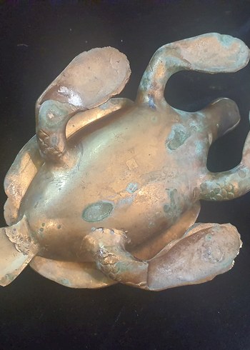 Kahverengi Deniz Kaplumbağası Heykeli Bronz CARETTA CARETTA - Görsel 10