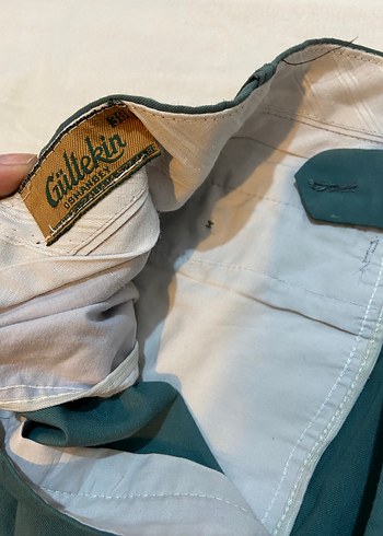 Erkek Yeşil Kemerli Ofis Pantolonu - Görsel 3