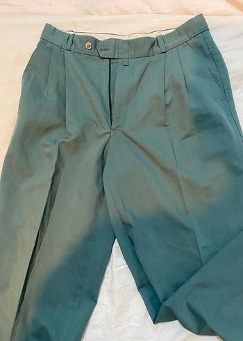 Erkek Yeşil Kemerli Ofis Pantolonu - Görsel 2