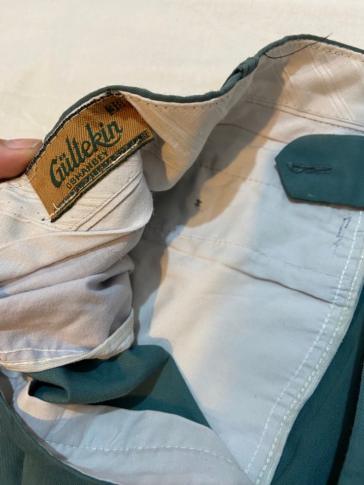 Erkek Yeşil Kemerli Ofis Pantolonu - Görsel 3