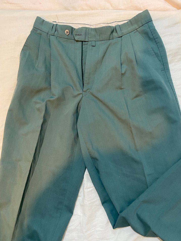 Erkek Yeşil Kemerli Ofis Pantolonu - Görsel 2