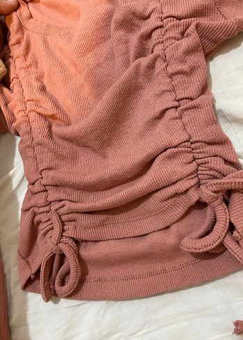 Kadın Soft Pembe Drapeli Uzun Kollu Triko - Görsel 4