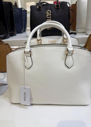 Guess Zincir Detaylı Beyaz Deri Kadın Çanta - Görsel 3