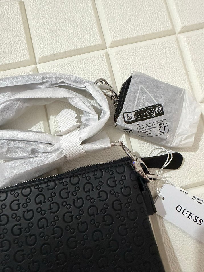 Guess Gri Desenli Kadın Deri Çanta - Görsel 4