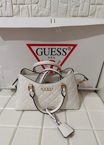 Guess Beyaz Deri Kadın Omuz Çantası - Görsel 6