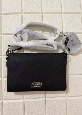 Siyah Deri Fermuarlı Kadın Çanta guess - Görsel 2