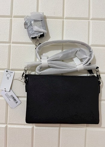 Siyah Deri Fermuarlı Kadın Çanta guess - Görsel 3