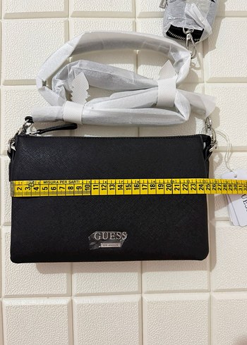 Siyah Deri Fermuarlı Kadın Çanta guess - Görsel 6