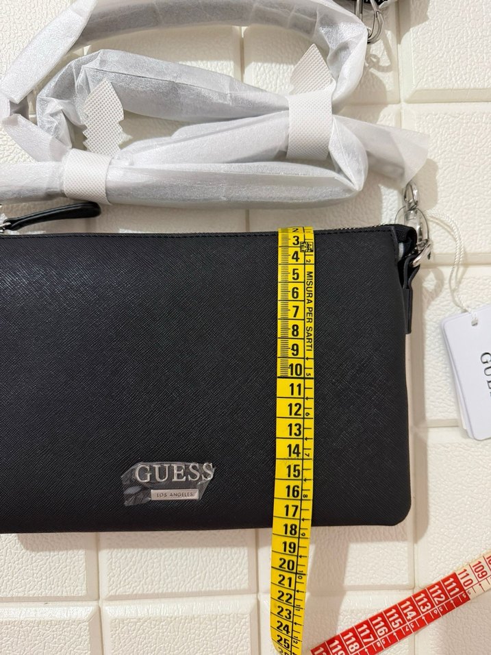 Siyah Deri Fermuarlı Kadın Çanta guess - Görsel 5