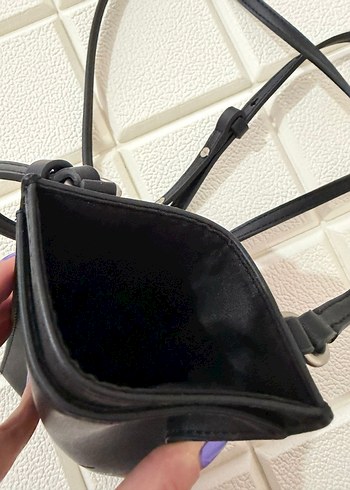 Kadın Siyah Deri Çapraz Çanta - Görsel 4