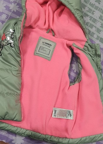 Kız Çocuk Gri Kapüşonlu Fermuarlı Yelek - Görsel 4