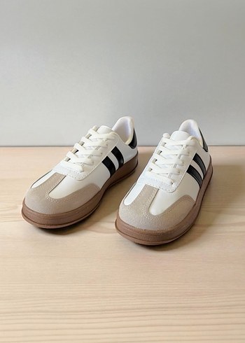 Beyaz-Siyah Unisex Sneaker - No 36 - Görsel 3