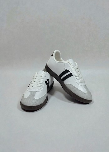 Beyaz-Siyah Unisex Sneaker - No 37 - Görsel 3
