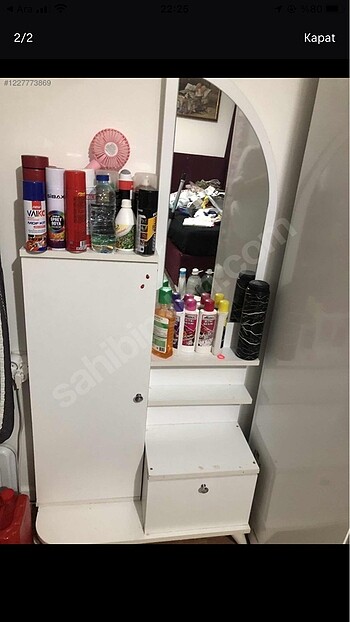 Diğer Elimde tek kişilik baza yatak ve makyaj dolabı vardır uyguna ver
