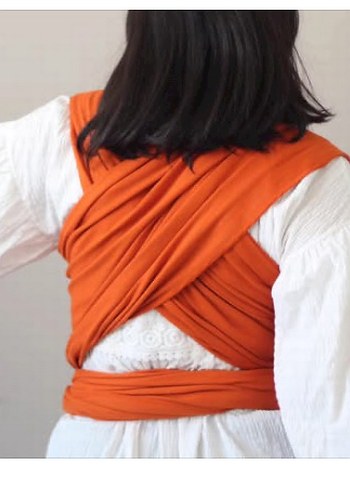 Bebek Taşıma Slingi turuncu - Görsel 2