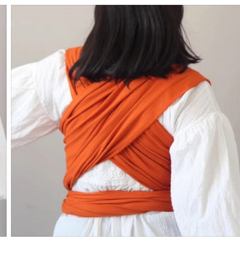 Bebek Taşıma Slingi turuncu - Görsel 2