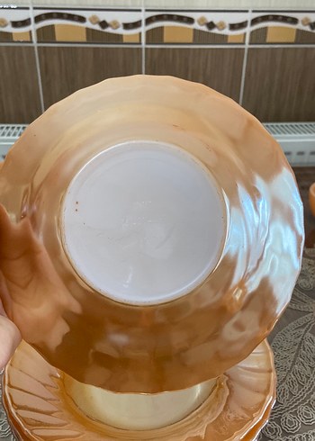 Parlak Bej Cam Tabak Seti - Görsel 2