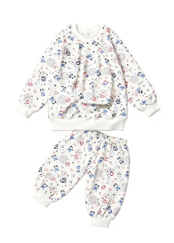 Renkli Desenli Uzun Kollu Bebek erkek : kız Takımı - Görsel 3