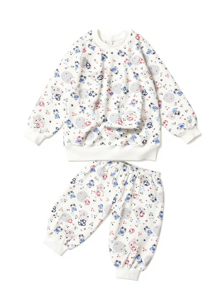 Renkli Desenli Uzun Kollu Bebek erkek : kız Takımı - Görsel 3