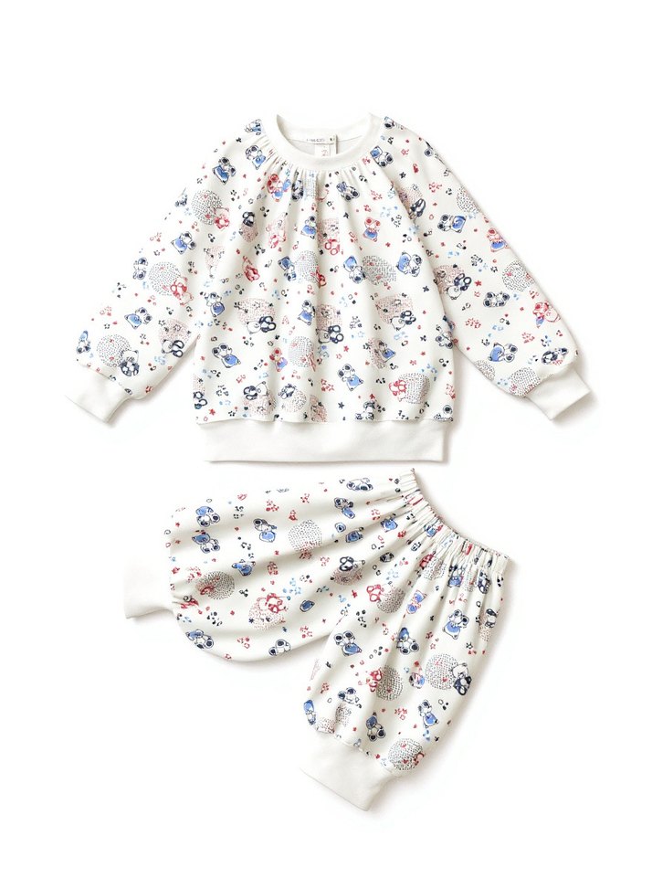 Renkli Desenli Uzun Kollu Bebek erkek : kız Takımı - Görsel 2