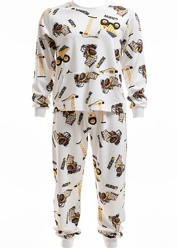 Renkli Baskılı Uzun Kollu Erkek Pijama Takımı - Görsel 5