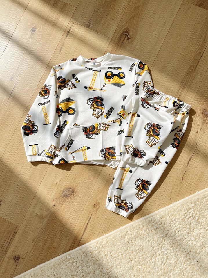 Renkli Baskılı Uzun Kollu Erkek Pijama Takımı - Görsel 3