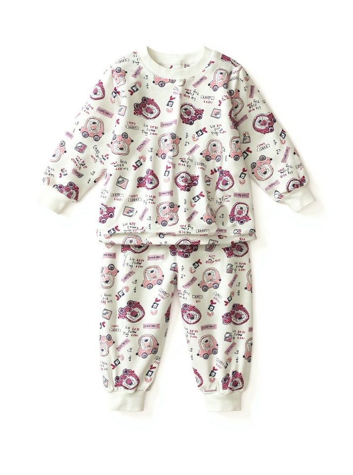 Baskılı Beyaz Bebek Kız Takımı - Görsel 3