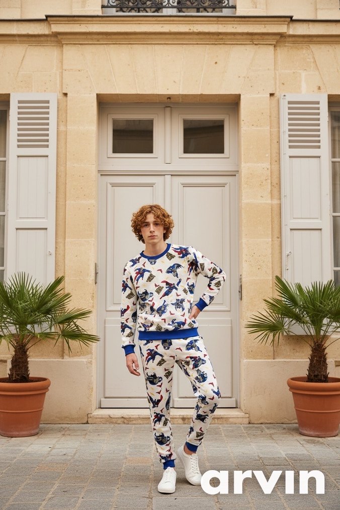 Renkli Baskılı Erkek Çocuk Pijama Takımı 4/5 yaş - Görsel 4