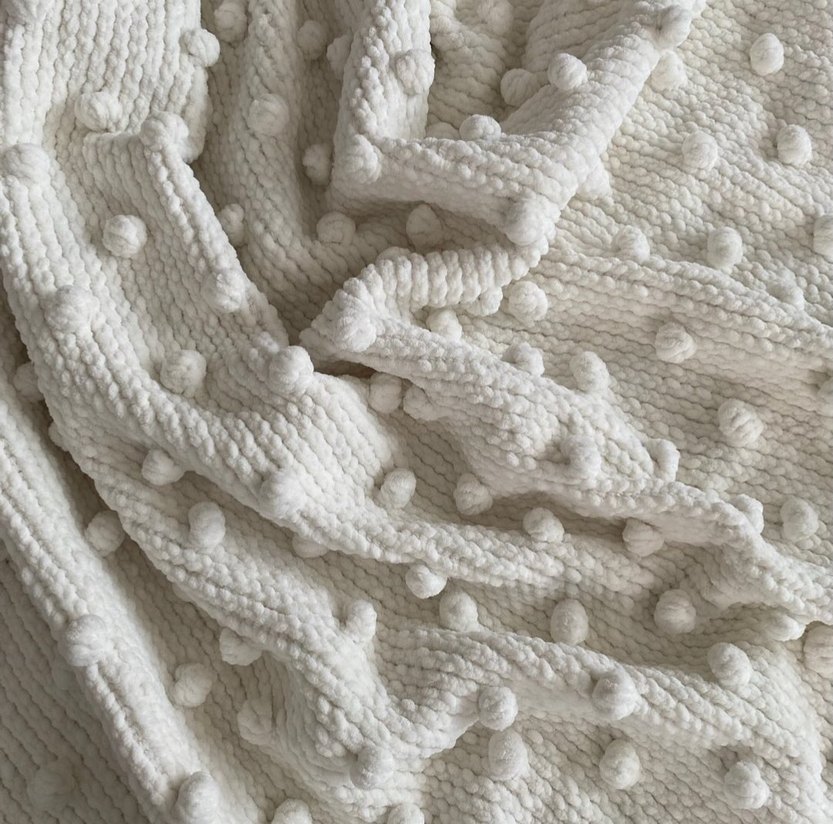 Ponpon Örgü Çocuk Battaniyesi - Görsel 2