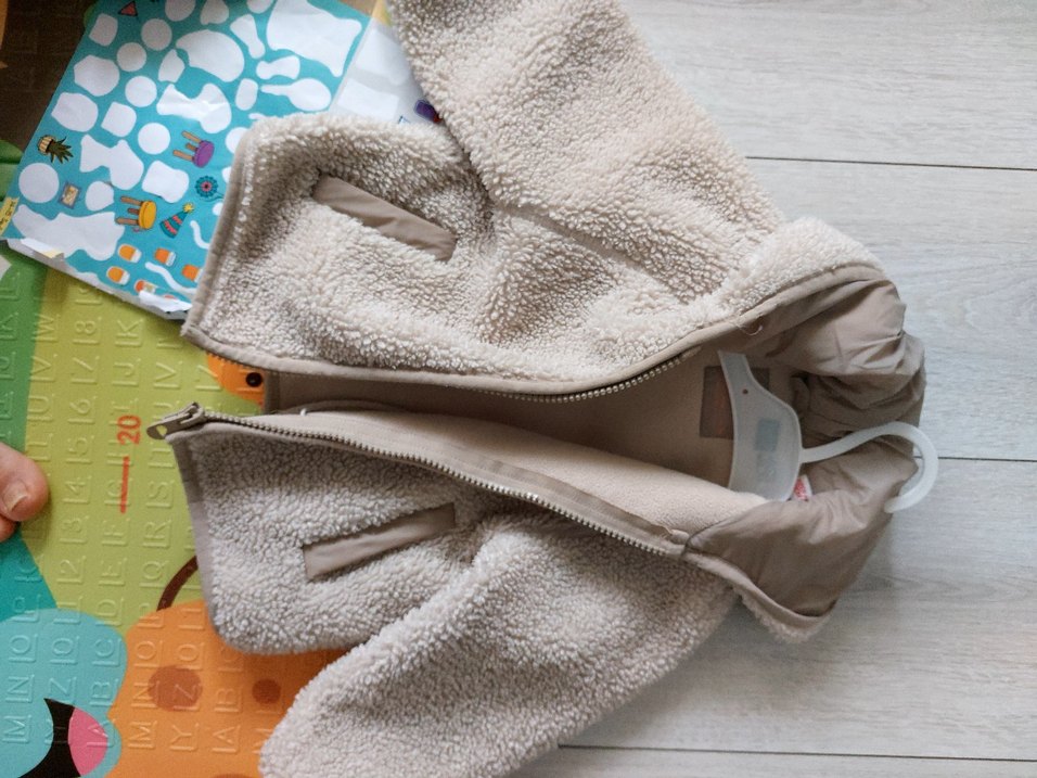 Bej Kürklü unisex Çocuk Street Wear Ceket - Görsel 4