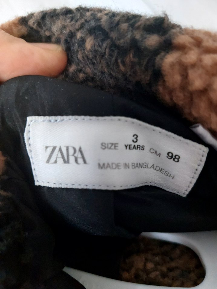 Kahverengi Ekose Peluş Erkek Çocuk Kaban - Görsel 2