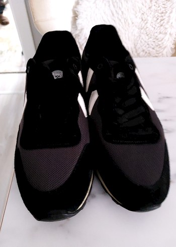 Siyah Bağcıklı Stiletto Topuklu Kadın Spor Ayakkabı - Görsel 3